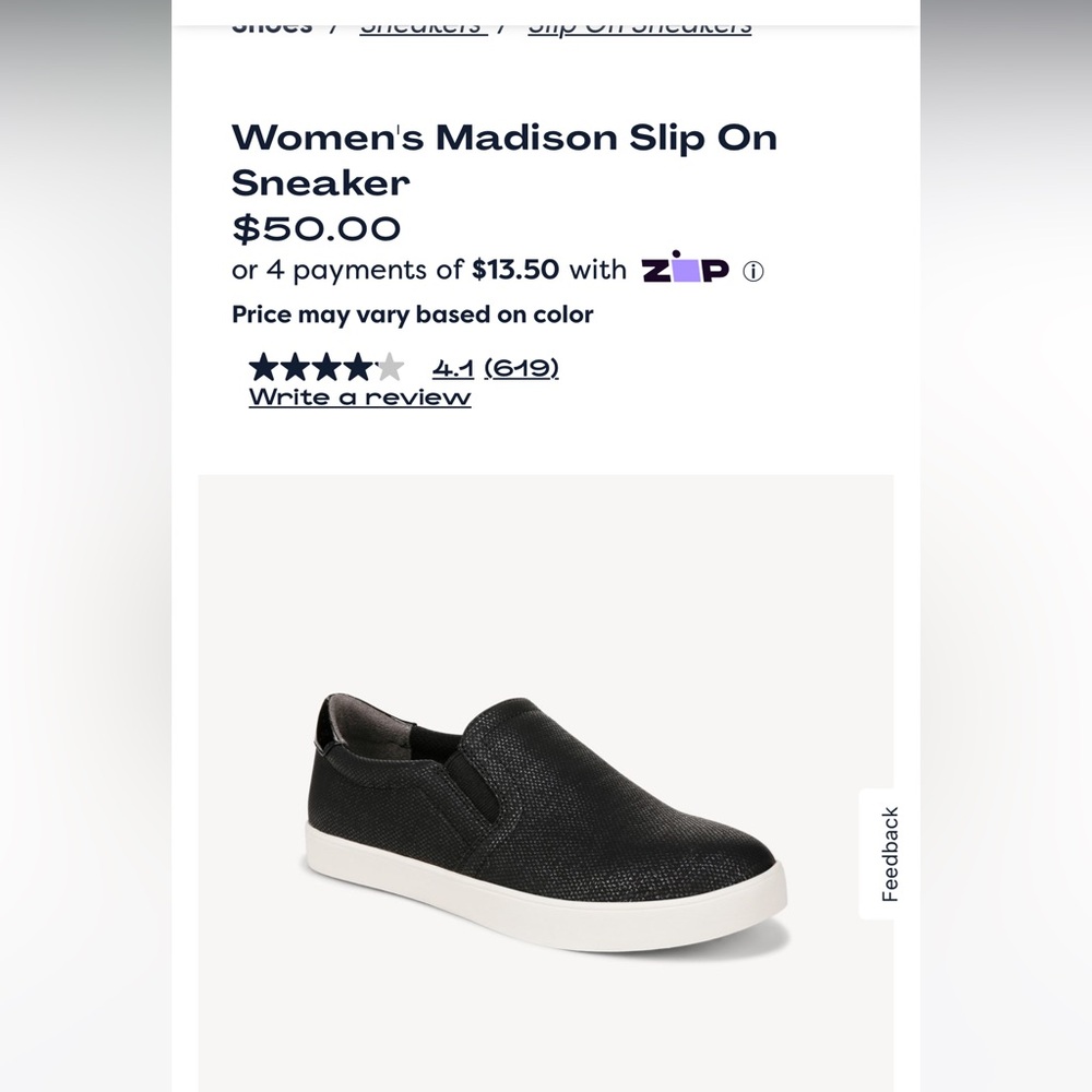 Dr Scholls slip on sneaker